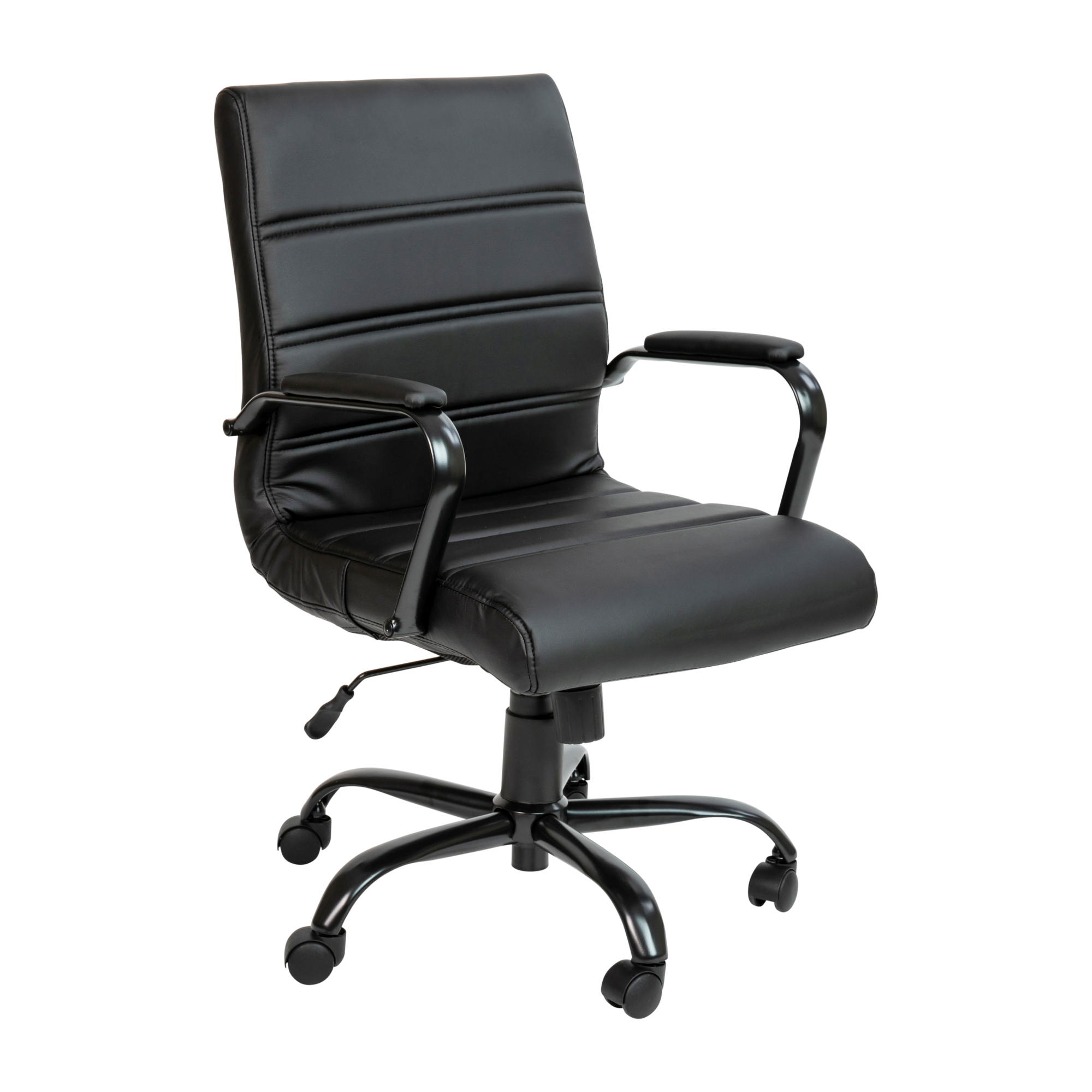 Flash Furniture, Mid-Back Black LeatherSoft Executive Swivel Chair, Included (qty.) 1 Model# GO2286MBKBK